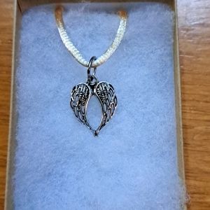 Silver Angel Wings Necklace